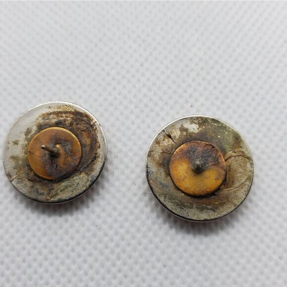 Vintage Steampunk Clock Face Earrings - Picture 3 of 3